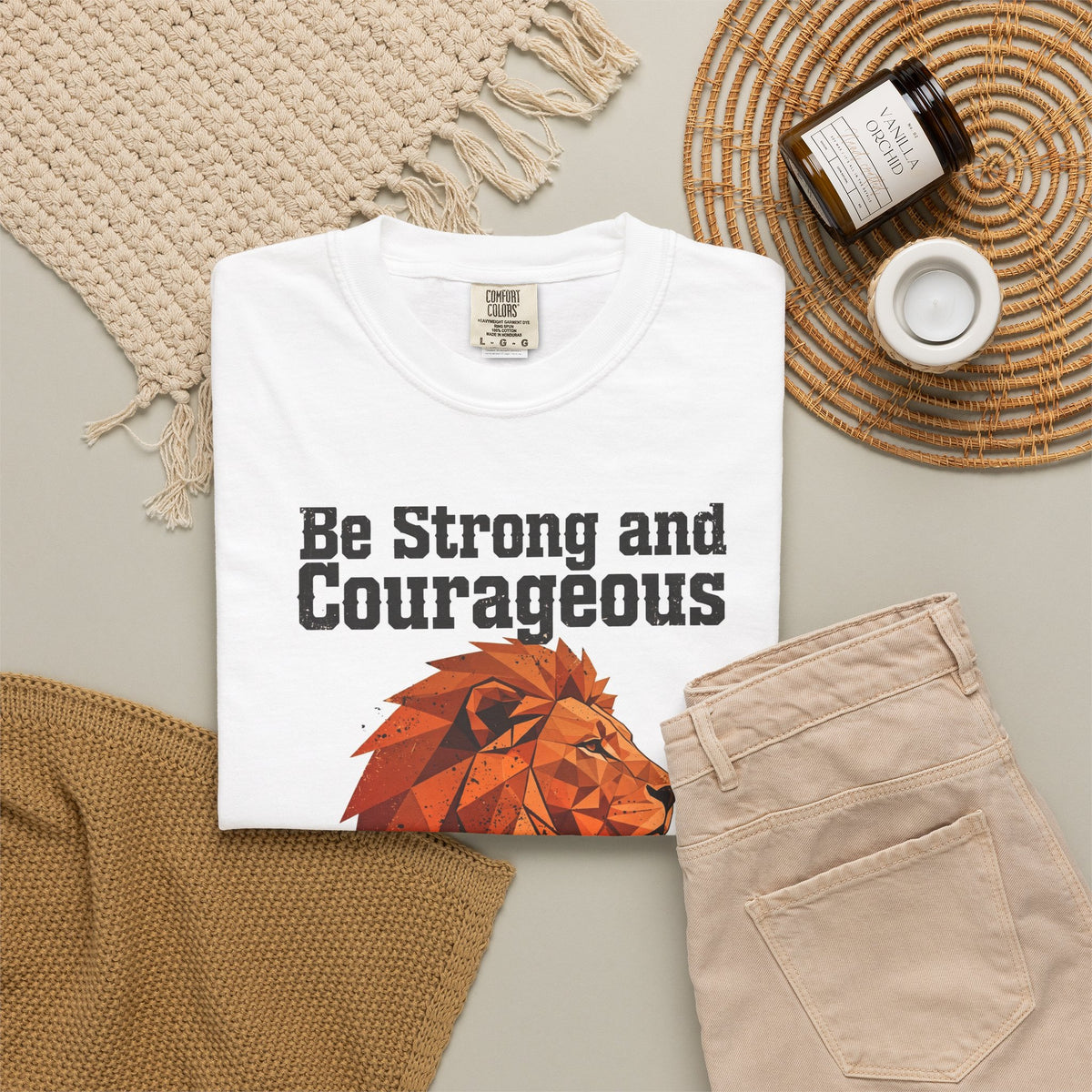 Be Strong and Courageous – Joshua 1:9 Christian T-Shirt