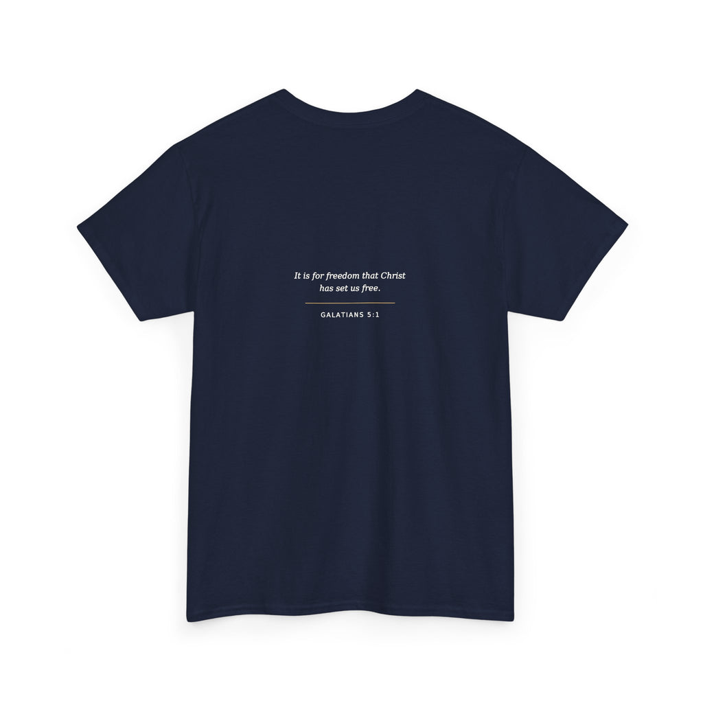 Chain Breaker Christian Graphic T-Shirt – Galatians 5:1 Bible Verse