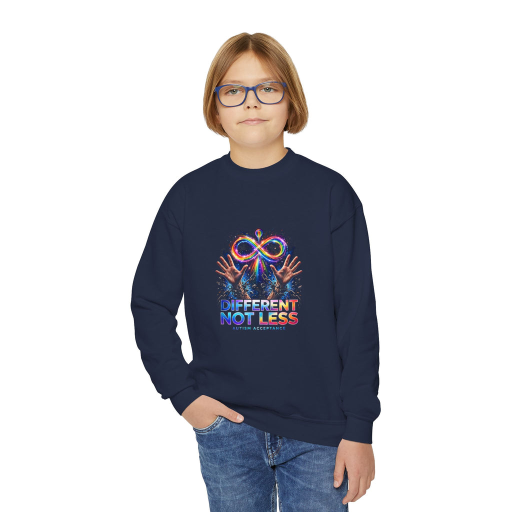 Different Not Less – Autism Acceptance Kids' Sweatshirt