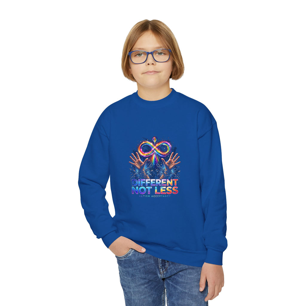 Different Not Less – Autism Acceptance Kids' Sweatshirt