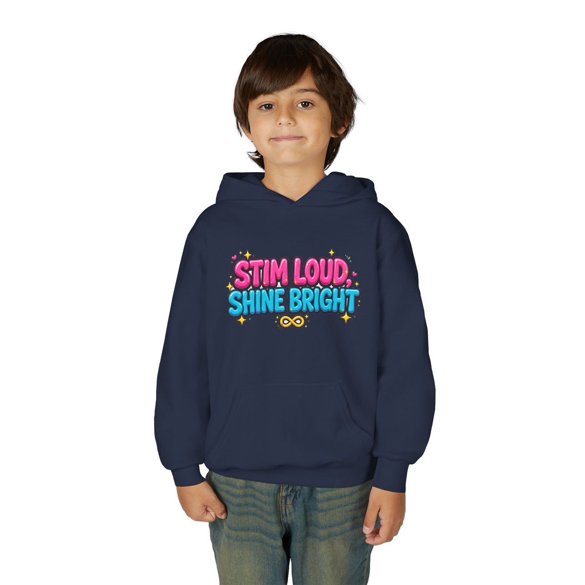 Stim Loud Shine Bright Kids' Hoodie