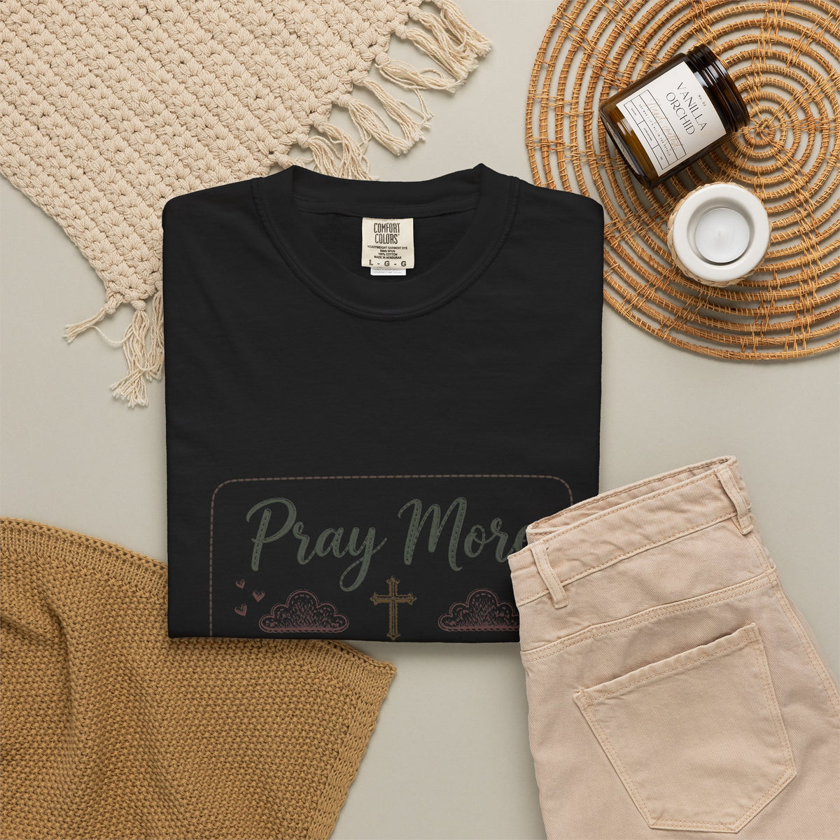 Pray More Worry Less – Christian T-Shirt