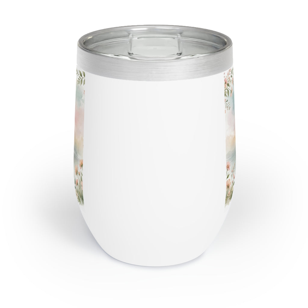 Serenity Prayer Wine Tumbler — Sunrise Watercolor
