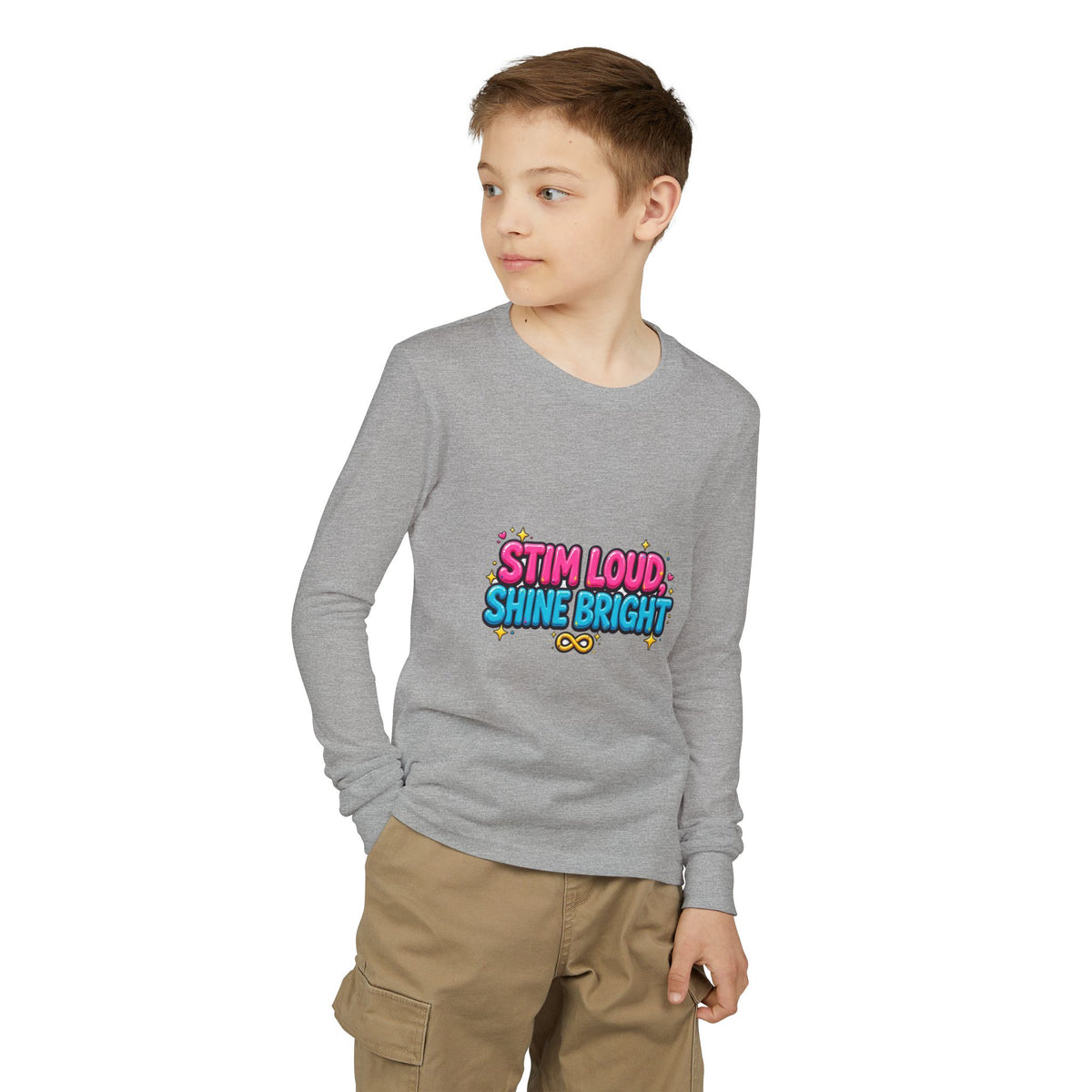 Stim Loud Shine Bright Kids' Long Sleeve T-Shirt