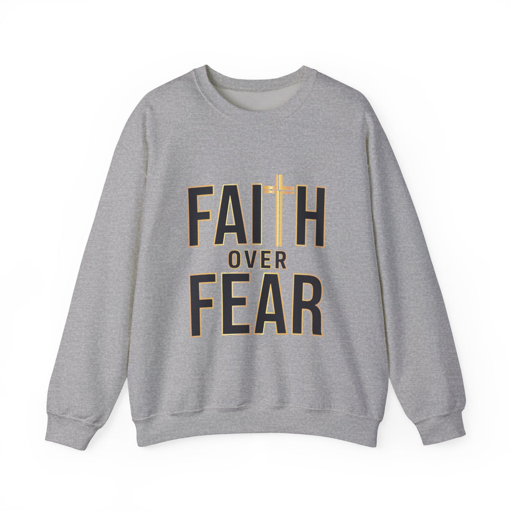 Faith Over Fear – Christian Crewneck Sweatshirt (Light Colors)