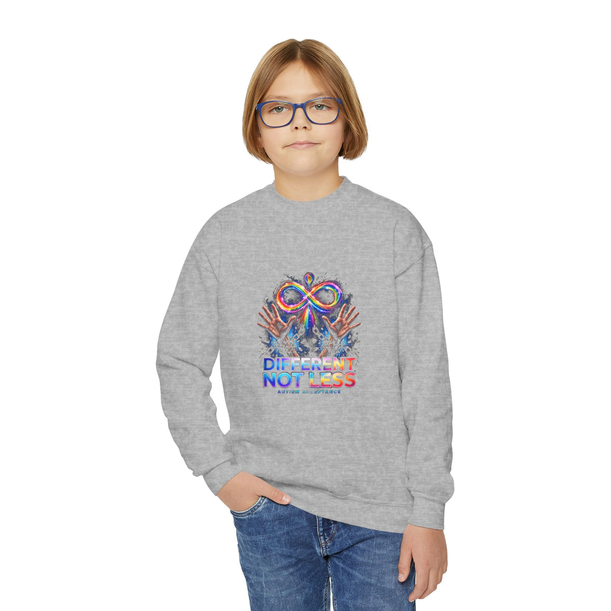 Different Not Less – Autism Acceptance Kids' Sweatshirt