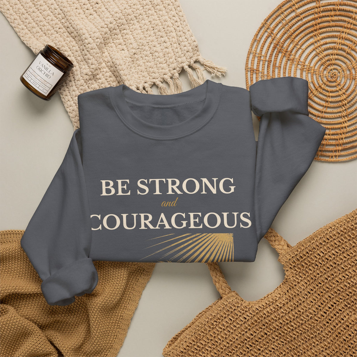 Be Strong and Courageous – Joshua 1:9 Lion Sweatshirt