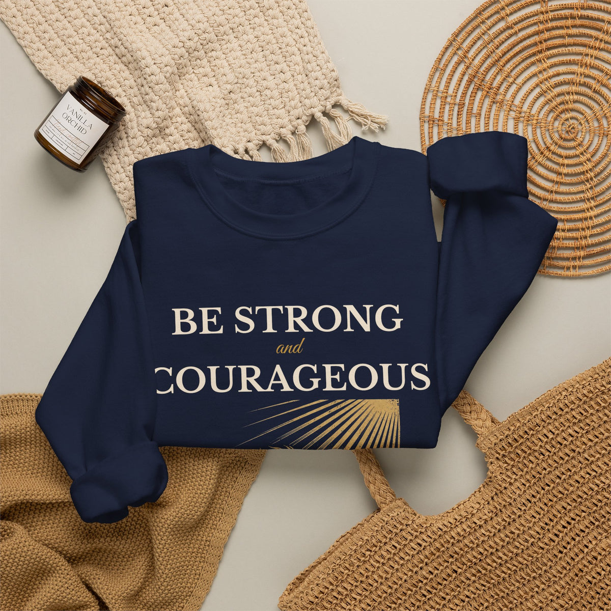 Be Strong and Courageous – Joshua 1:9 Lion Sweatshirt
