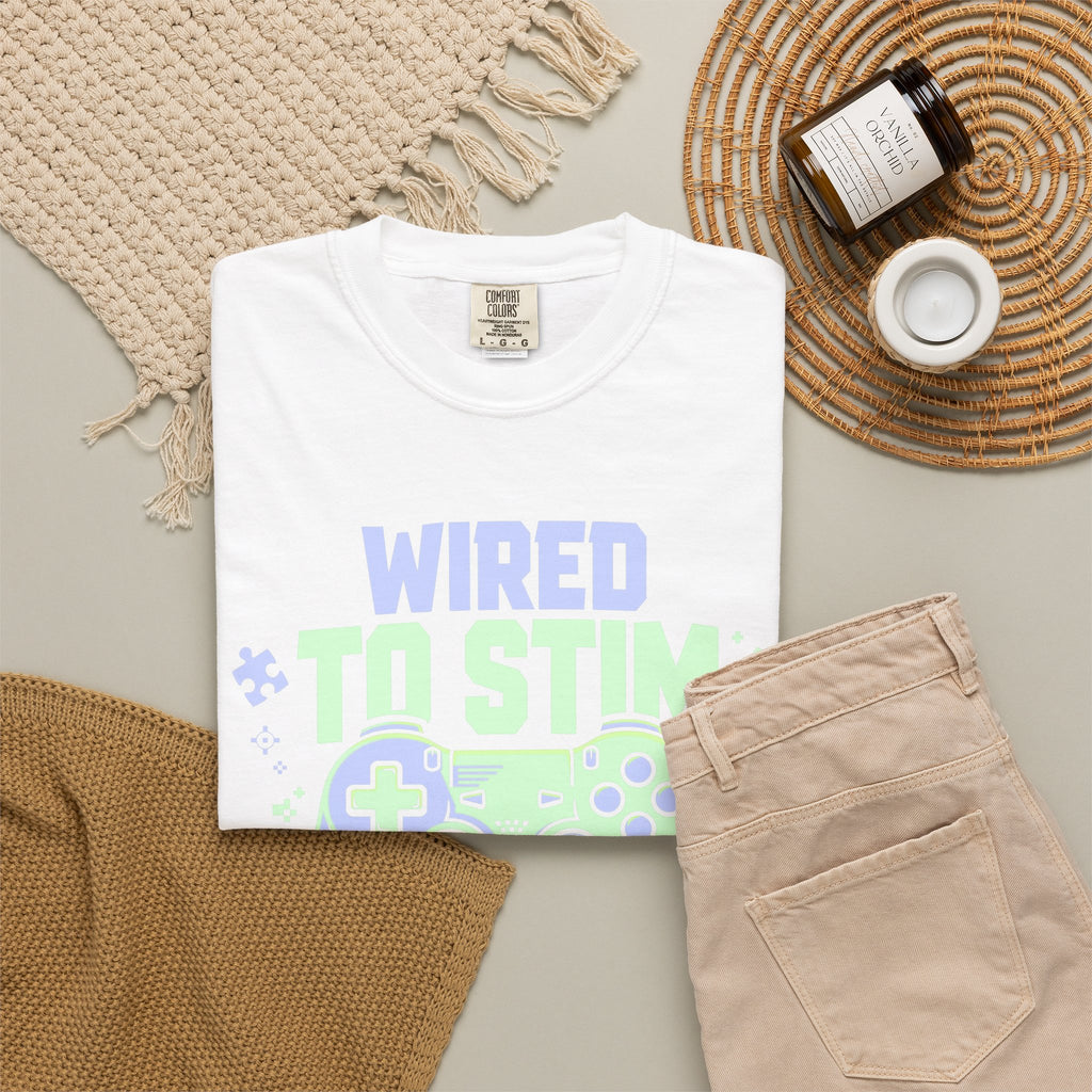 Wired to Stim Gamer – Autism Awareness T-Shirt