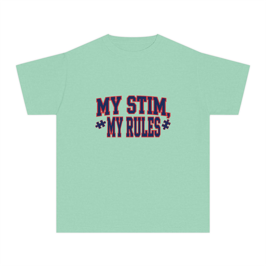 My Stim My Rules Varsity – Autism Awareness Kids T-Shirt